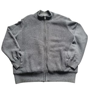 Emanuel Ungaro Men’s Full Zip Knit Sweater Jacket Fleece Lined